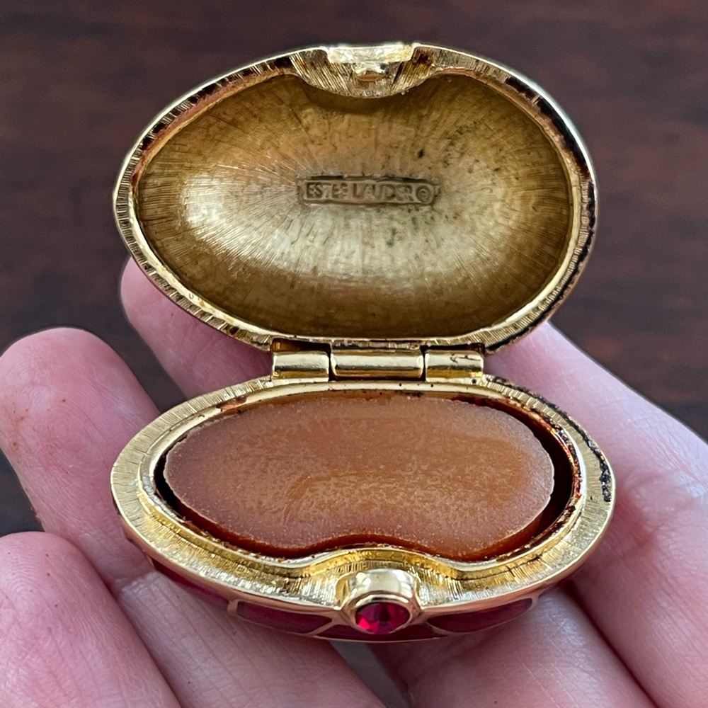 Este Lauder 1990s Solid Perfume Compact- Crystal … - image 5
